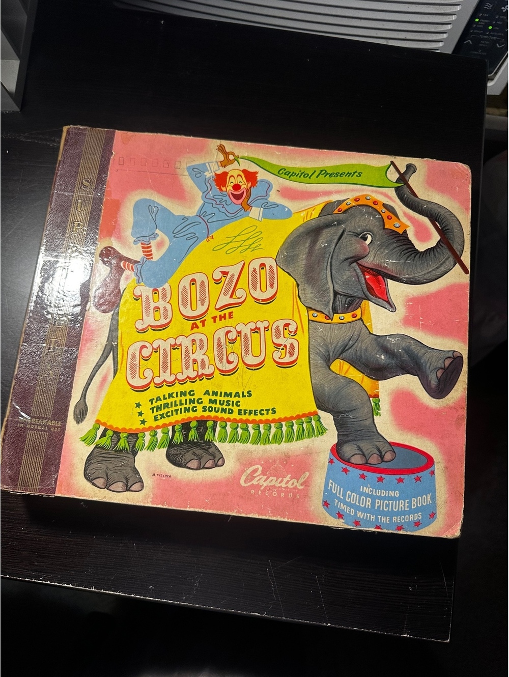 Vintage Bozo Record-Reader Book Set - Bozo at the Circus, Bozo and the Birds, Bo